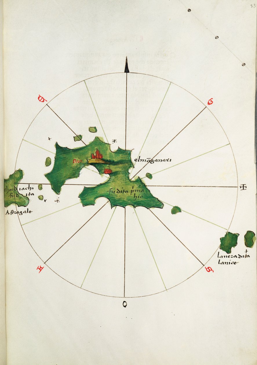 kartat, noin 1480 (pergamentti) tekijältä Bartolomeo da li Sonetti