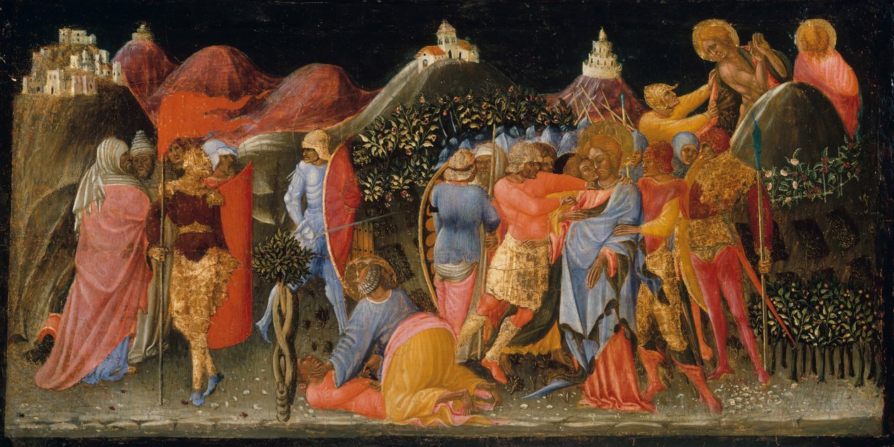 Kristuksen pettäminen, n. 1445-50. tekijältä Bartolomeo di Tommaso