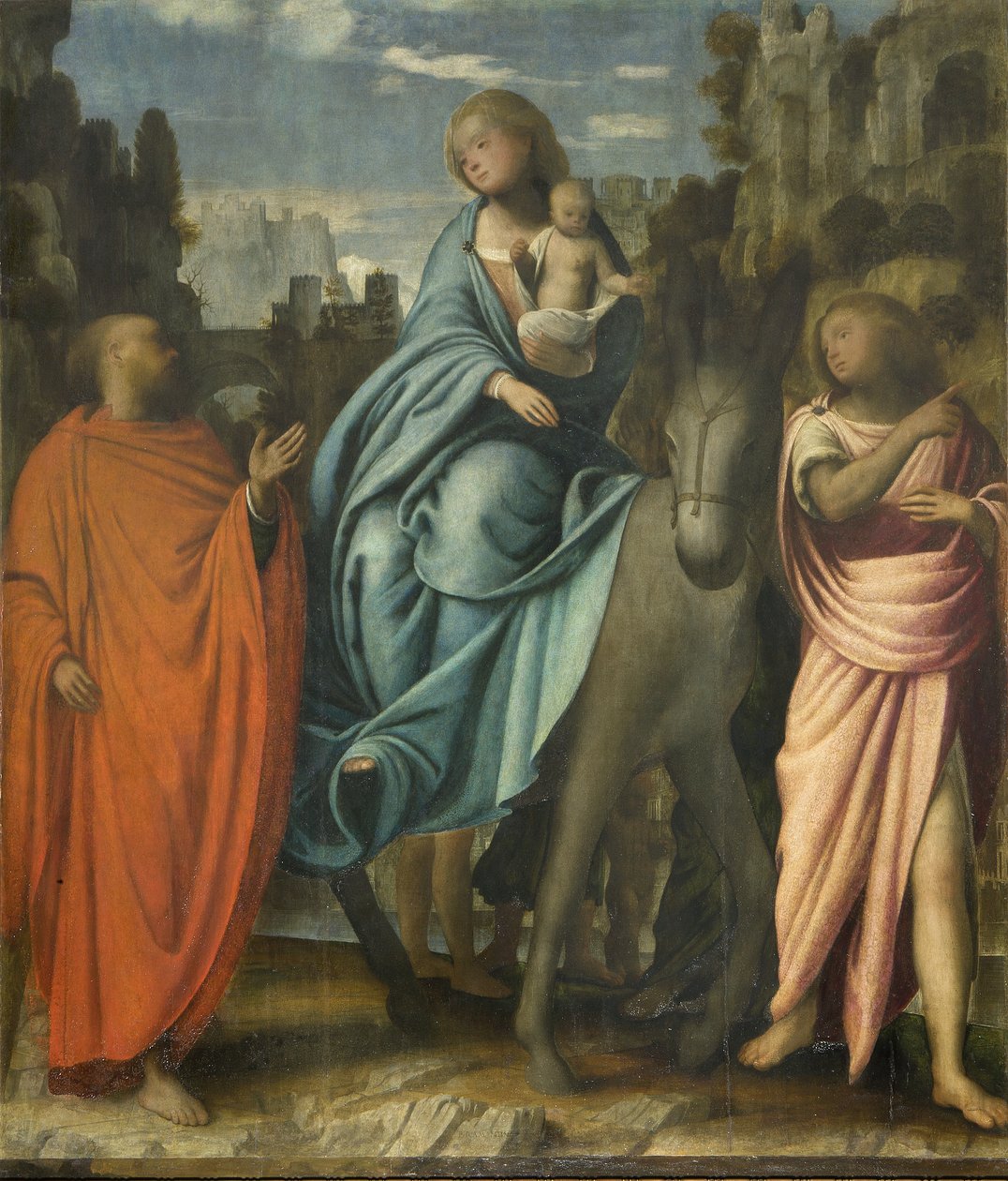 Pako Egyptiin, noin 1520-22 tekijältä Bartolommeo Suardi Bramantino