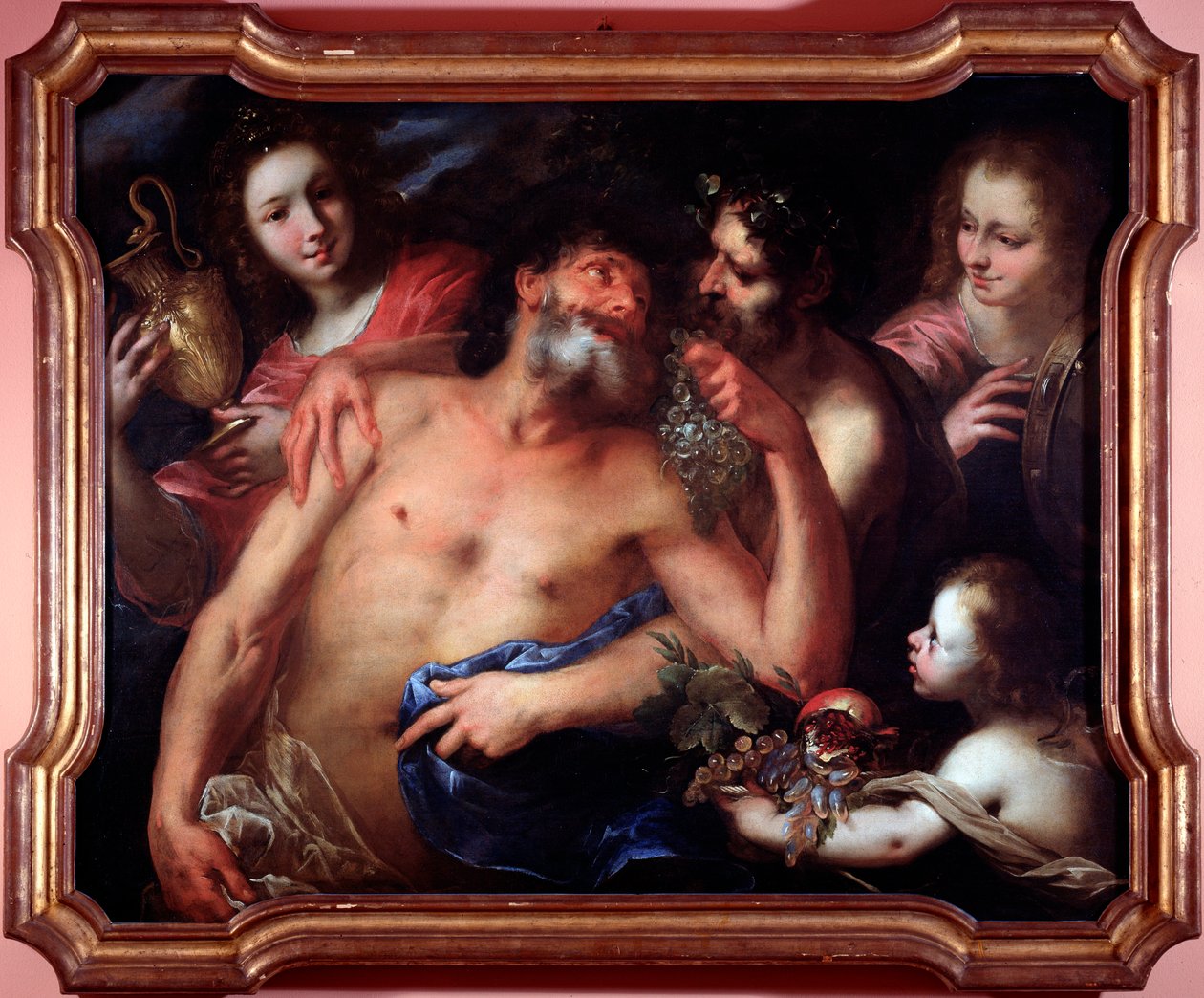 Drunken Silenus (öljy kankaalle tekijältä Bartolommeo Biscaino