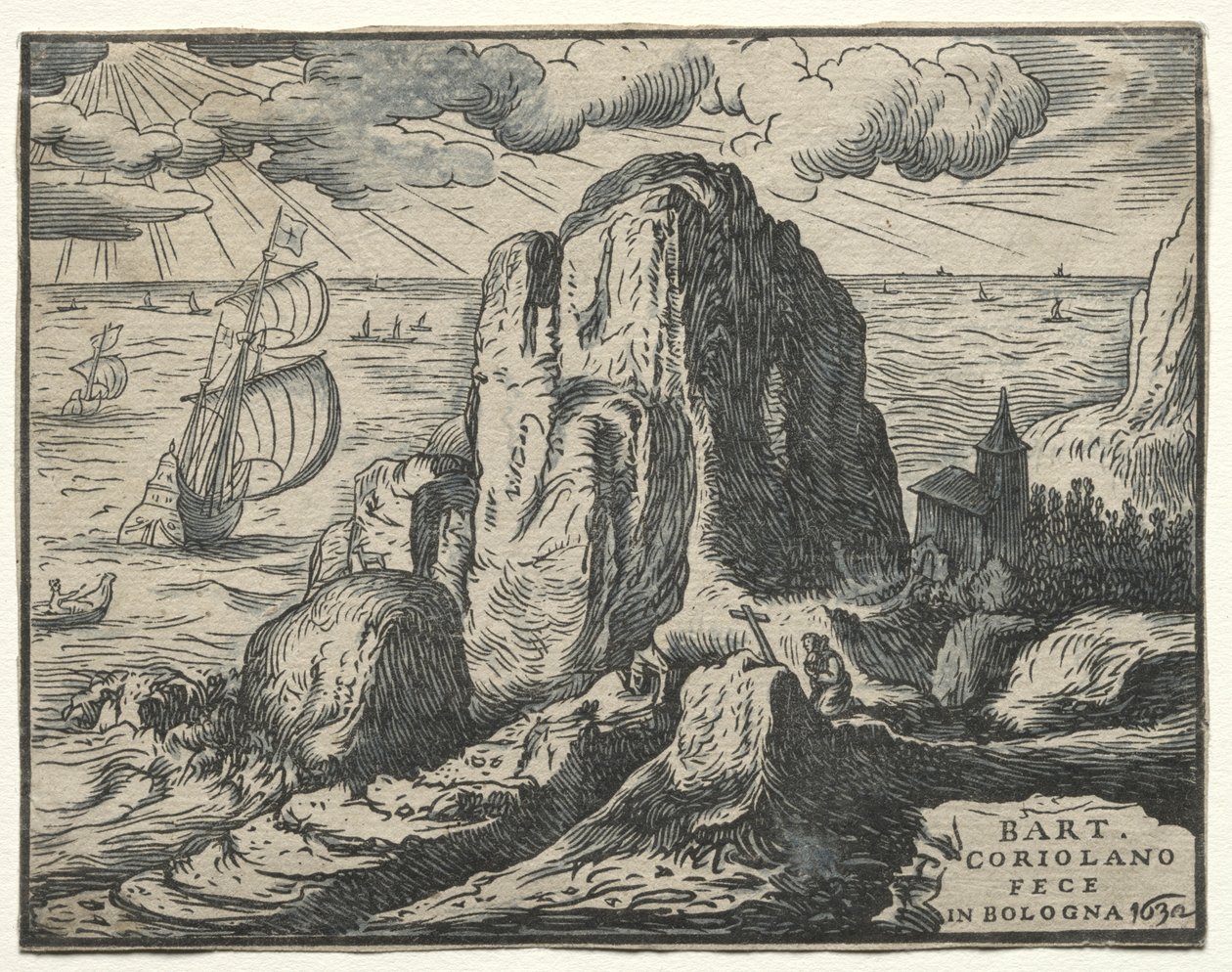 Kallio meren rannalla tekijältä Bartolommeo Coriolano