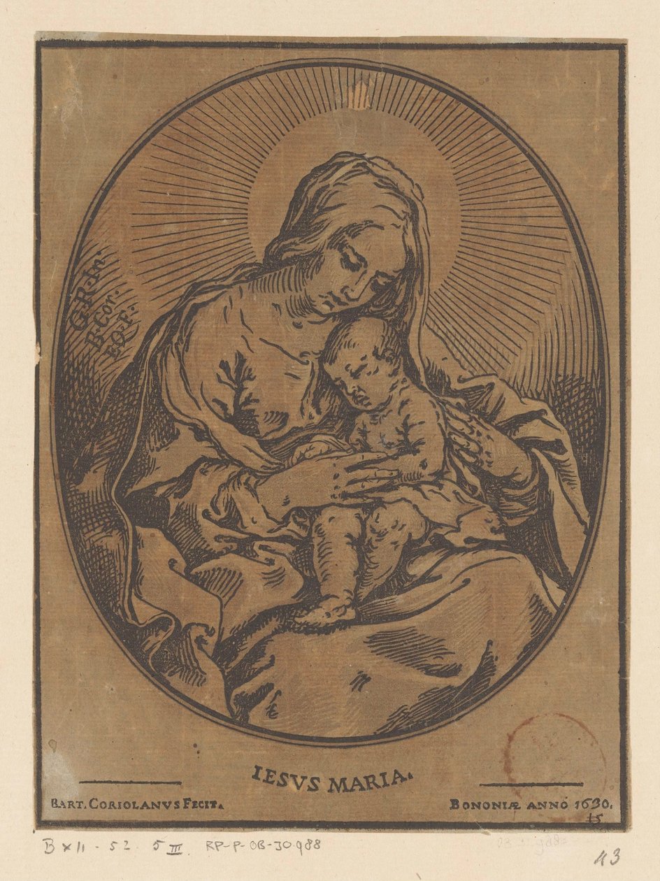 Maria Kristus-lapsen kanssa tekijältä Bartolommeo Coriolano