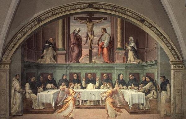 Ristiinnaulitseminen, San Marcon ruokasalista käsin tekijältä Bartolommeo Sogliani