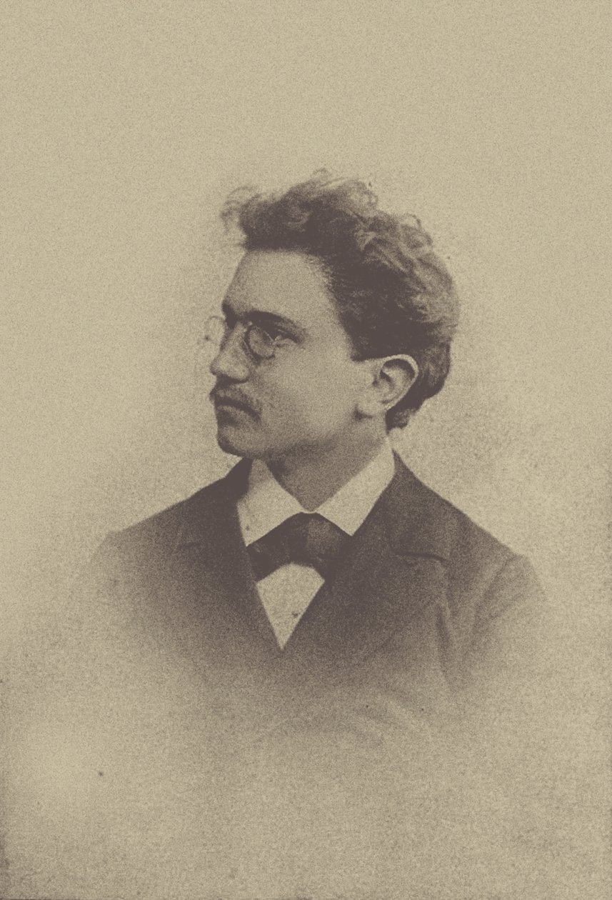 Muotokuva säveltäjä Hans Huberista 1852-1921, 1898. tekijältä Basel . Photo studio Taescher and