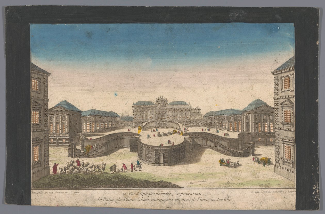 Näkymä Palais Schwarzenbergille lähellä Wienin kaupunkia 20th Vue d