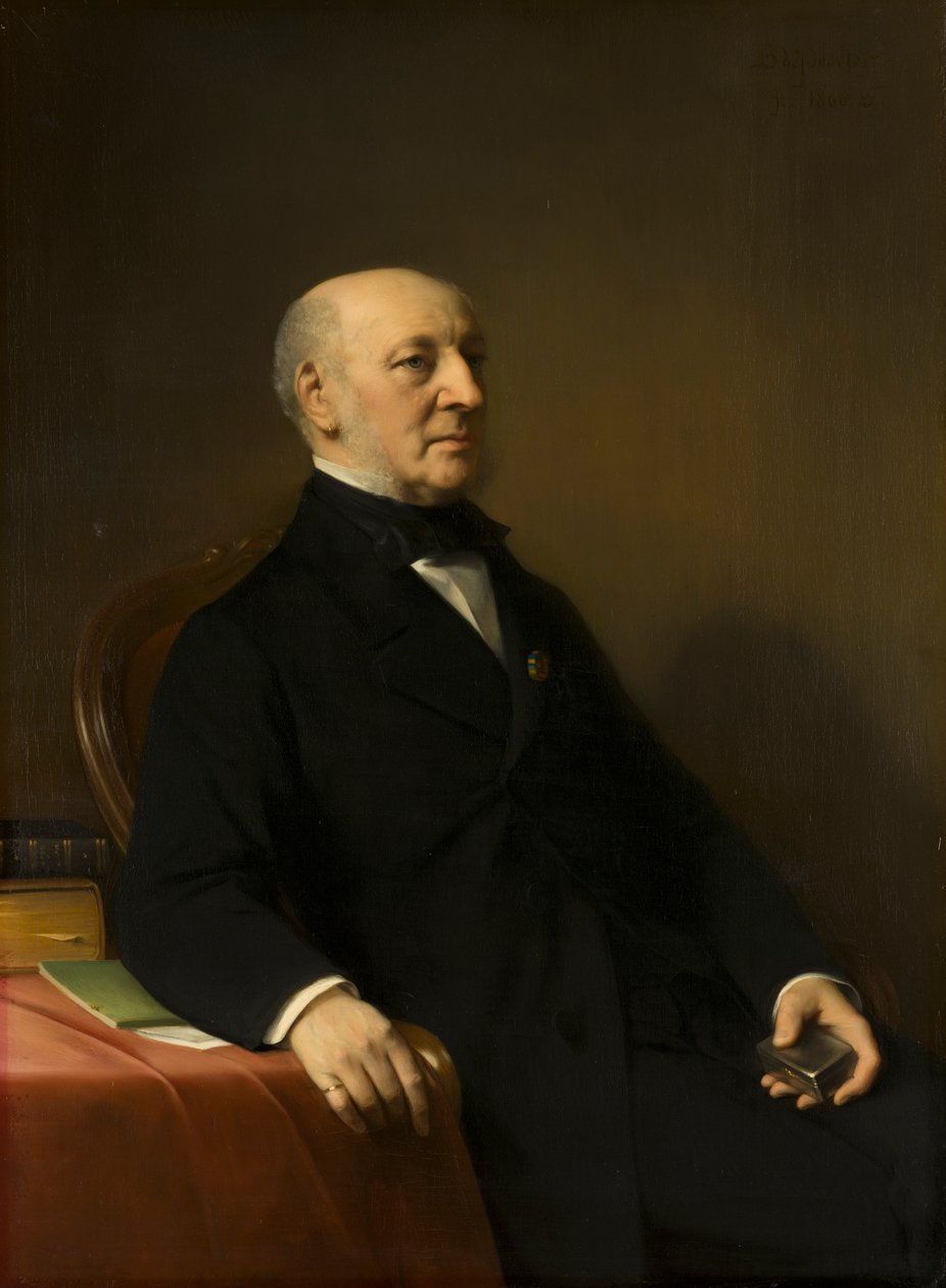 Portret van Jean Zacharia Mazel (1792-1884) tekijältä Bastiaan de Poorter