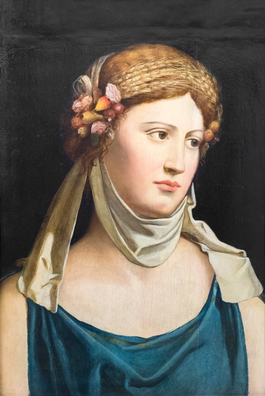 Cerere (Ceres) (öljy kankaalle) tekijältä Battista Dossi