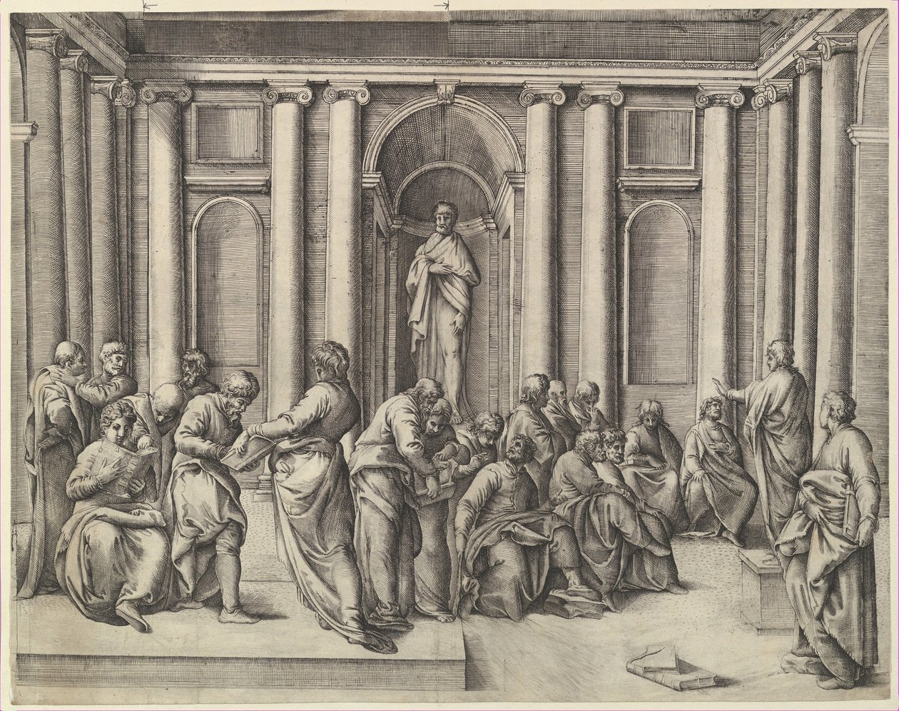 Kristus lääkäreiden joukossa, n. 1540-45. tekijältä Battista Franco Veneziano