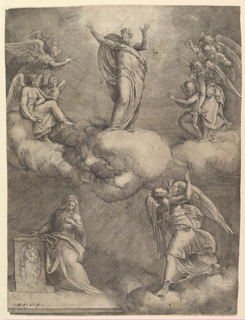 Ilmoitus, ennen vuotta 1557. tekijältä Battista Franco Veneziano