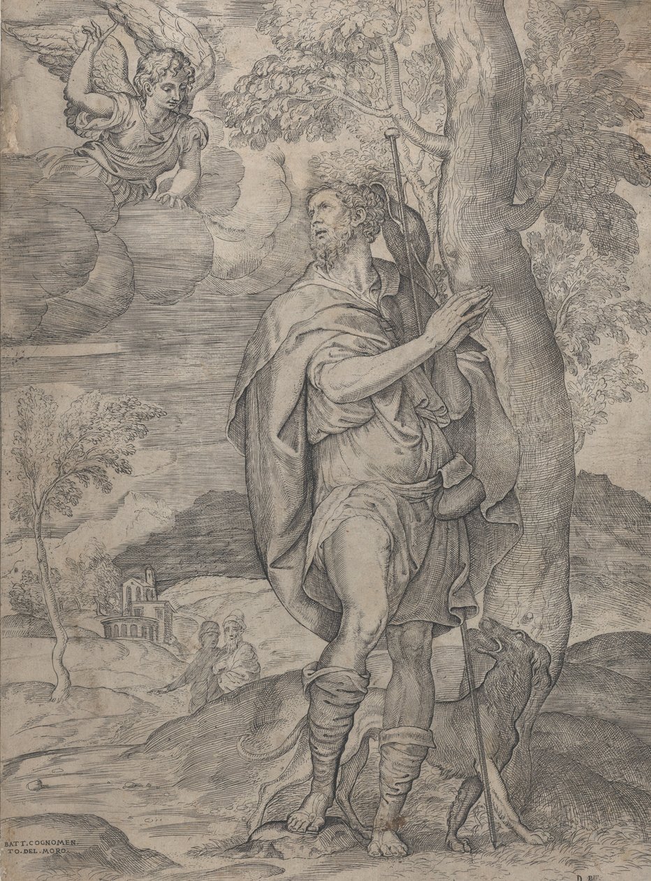 Saint Roch, 1535-73. tekijältä Battista del Moro