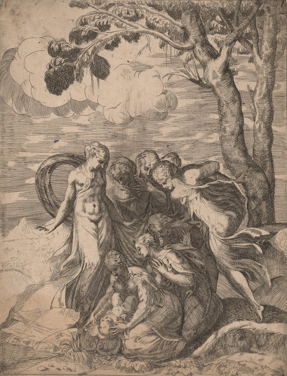 Mooseksen löytö, 1540-luku. tekijältä Battista del Moro
