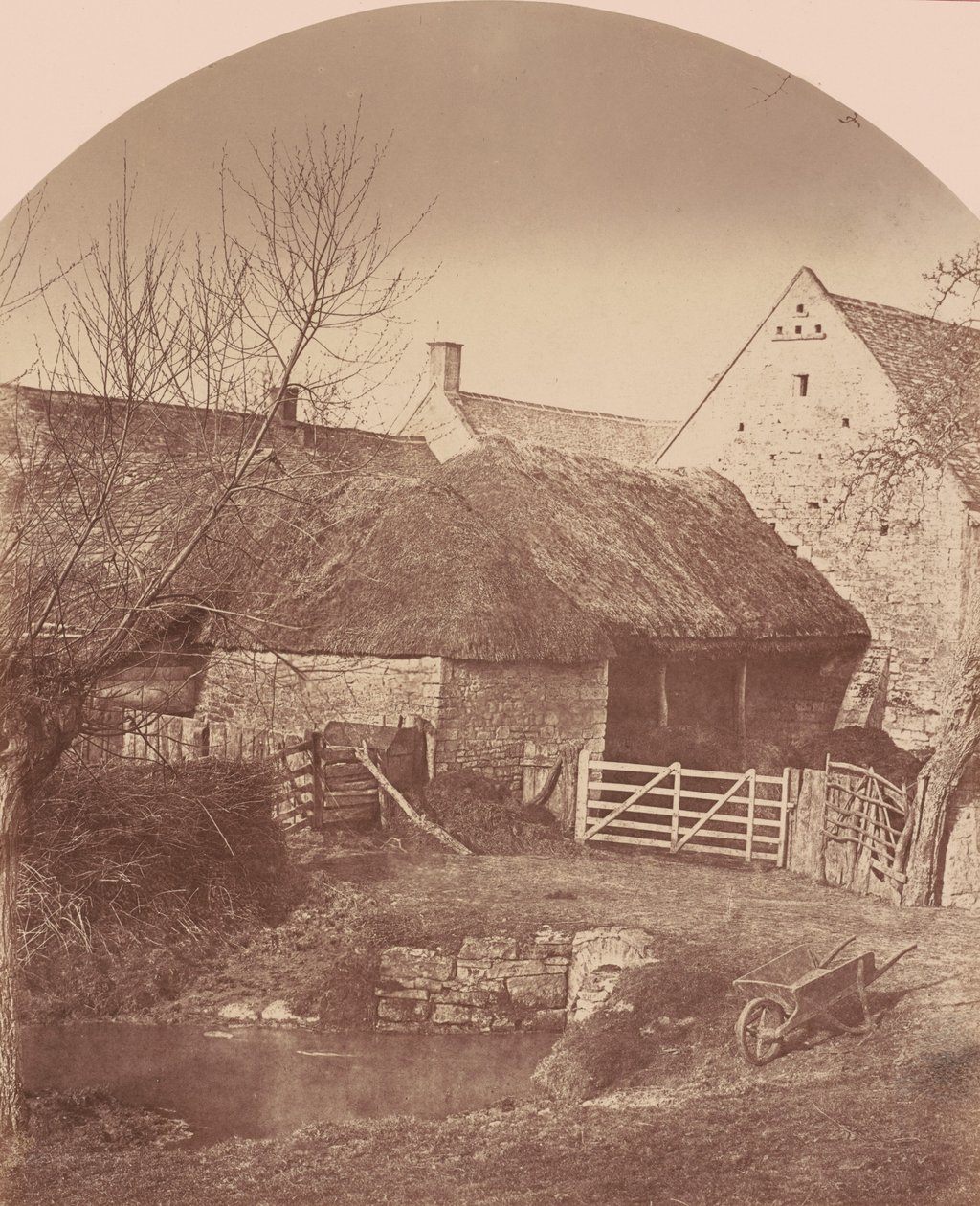 Farm Yard, Prestbury lähellä Cheltenhamia,c. 1855 (kuva) tekijältä Baynham Jr. Jones
