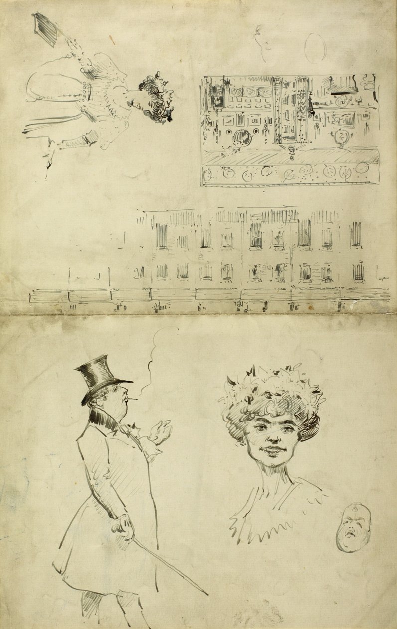 Karikatyyrit Oscar Wildesta, 1882-84 tekijältä Beatrix Whistler