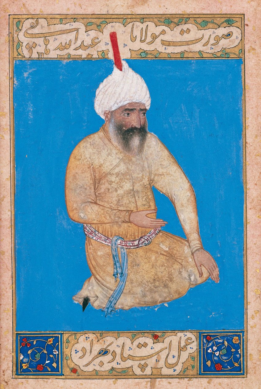Persialaisen runoilijan Hatefin muotokuva 1454-1521, noin 1510-1511 tekijältä Behzad,