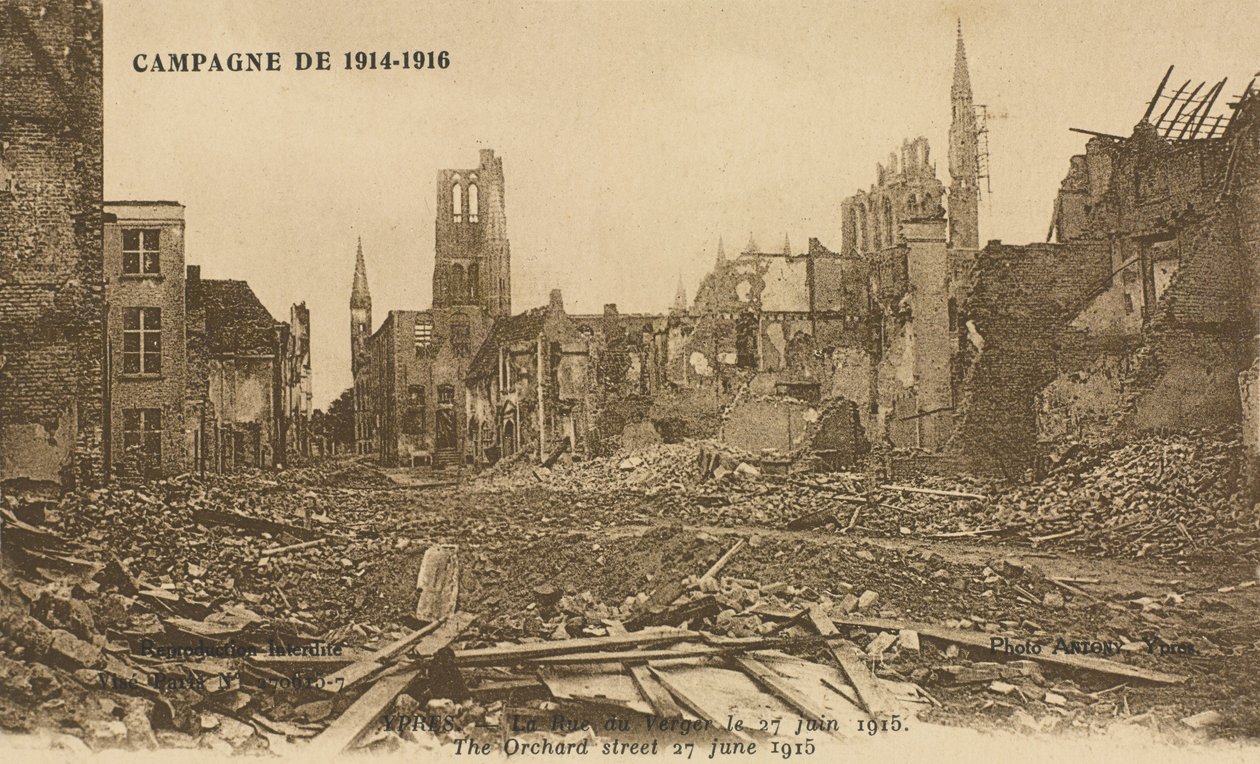 Rue de Verger, 27. kesäkuuta 1915 tekijältä Belgian Photographer