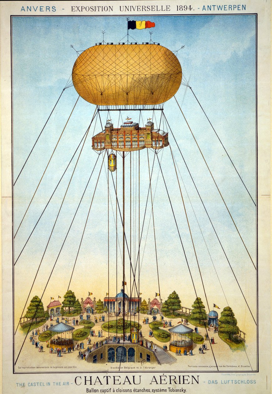 Aerial Chateau, maailmanlaajuinen näyttely, 1894 tekijältä Belgian School