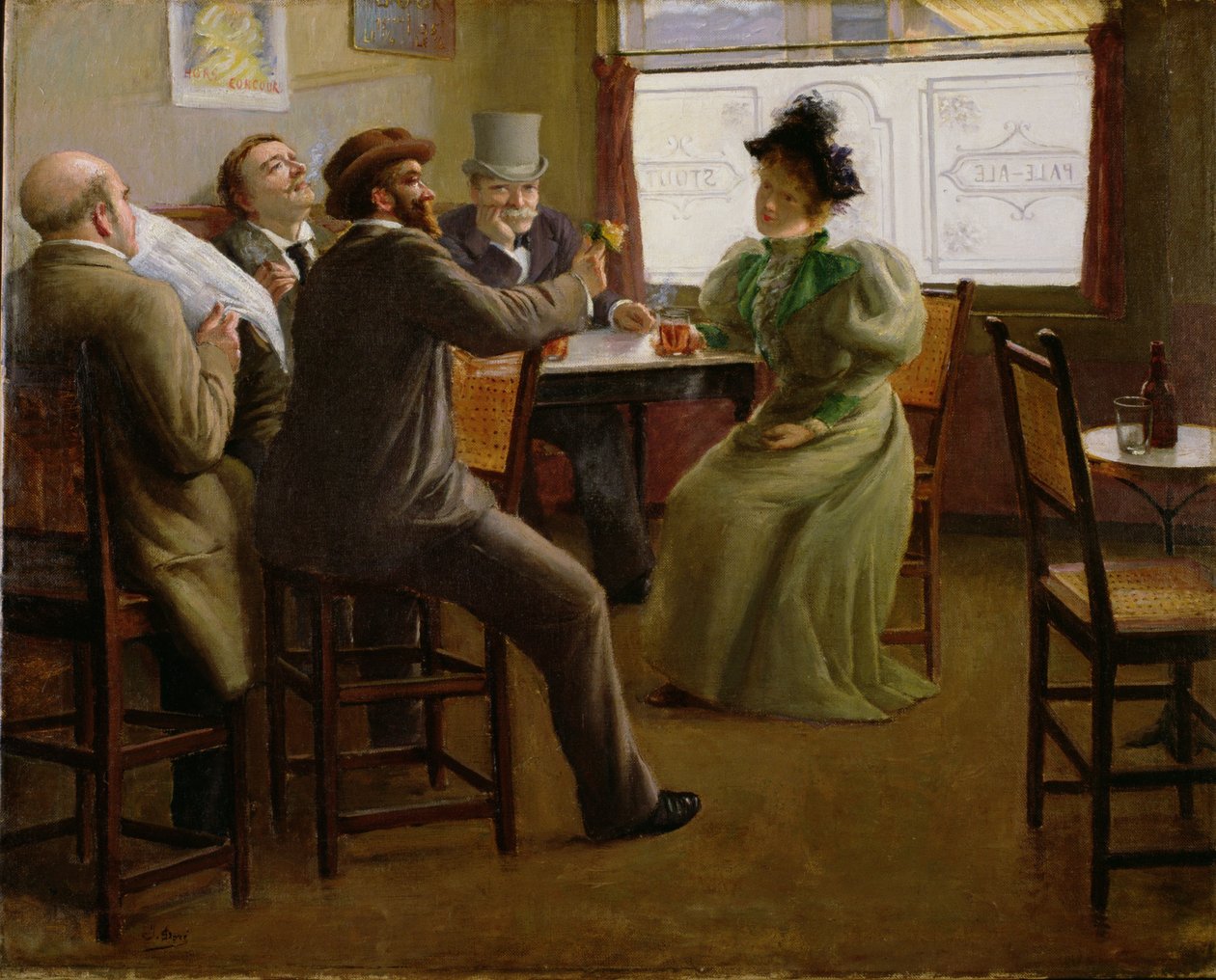 Baarin sisustus, n.1880 tekijältä Belgian School