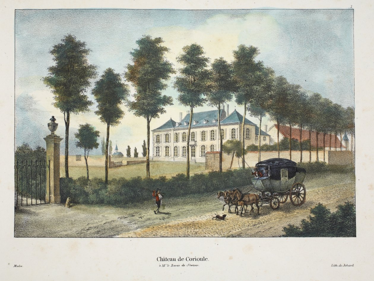 Corioulen linna, n. 1895 (fotokromi) tekijältä Belgian School