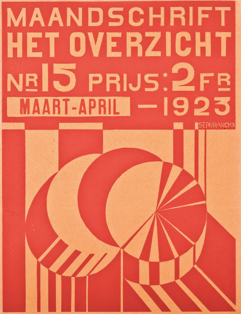 Kansi "Het Overzicht" -lehden maalis-huhtikuussa 1923, 1923 tekijältä Belgian School