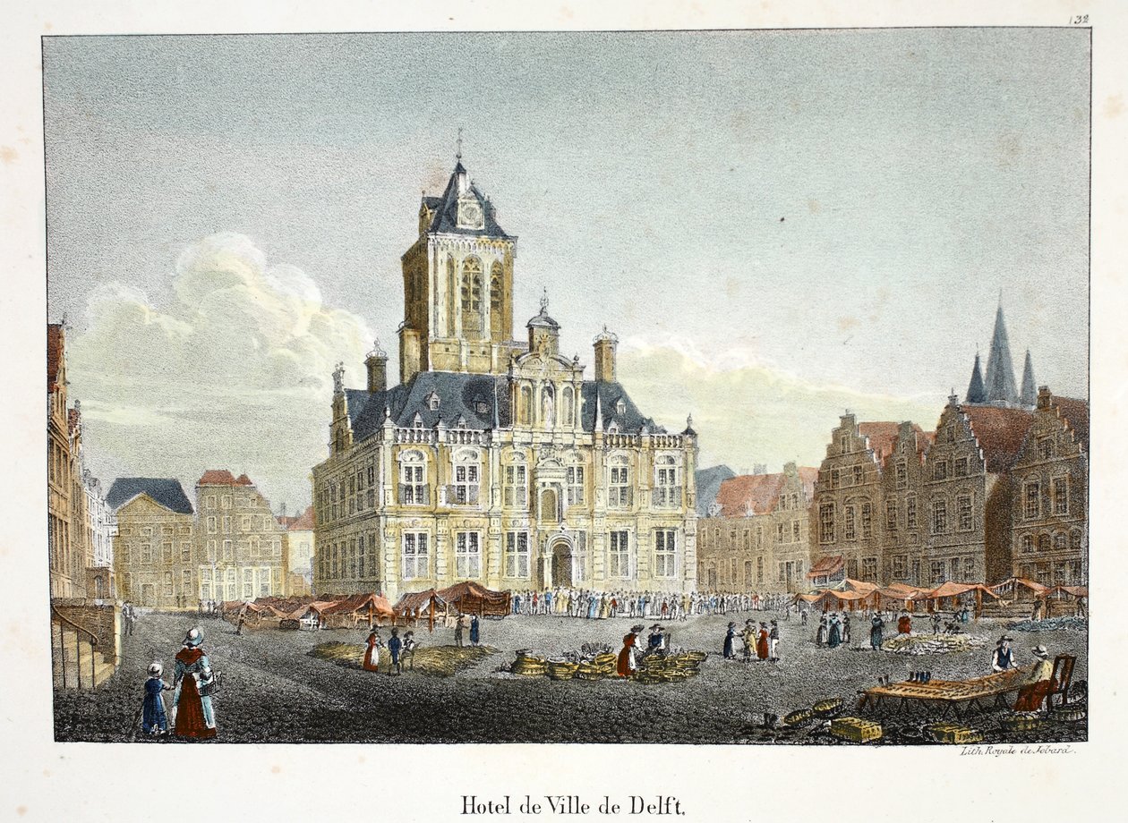 Hotel de Ville de Delft, n. 1895 (valokuva) tekijältä Belgian School