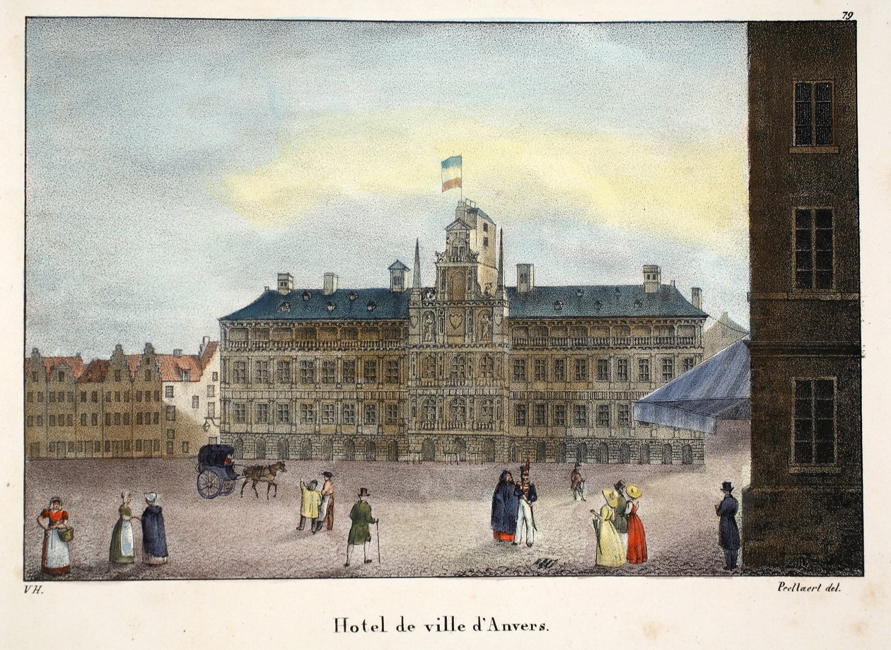Hotel de ville dAnvers, n. 1895 (valokuva) tekijältä Belgian School