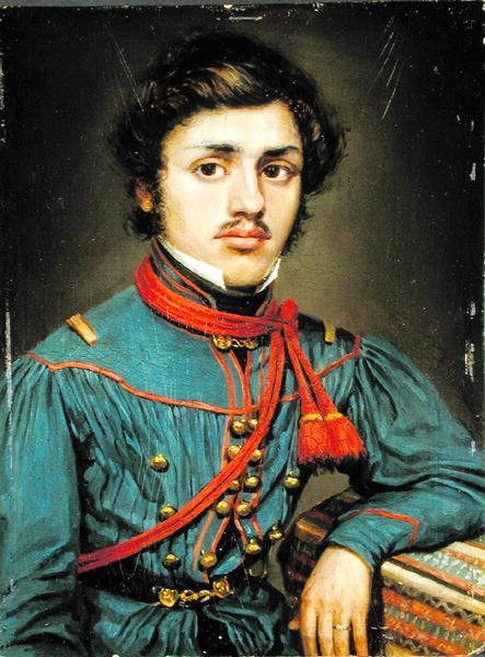 Jean-Baptiste Genie (1809-1882) vapaaehtoisena Louvainista vuonna 1830 (öljy paneelissa) tekijältä Belgian School