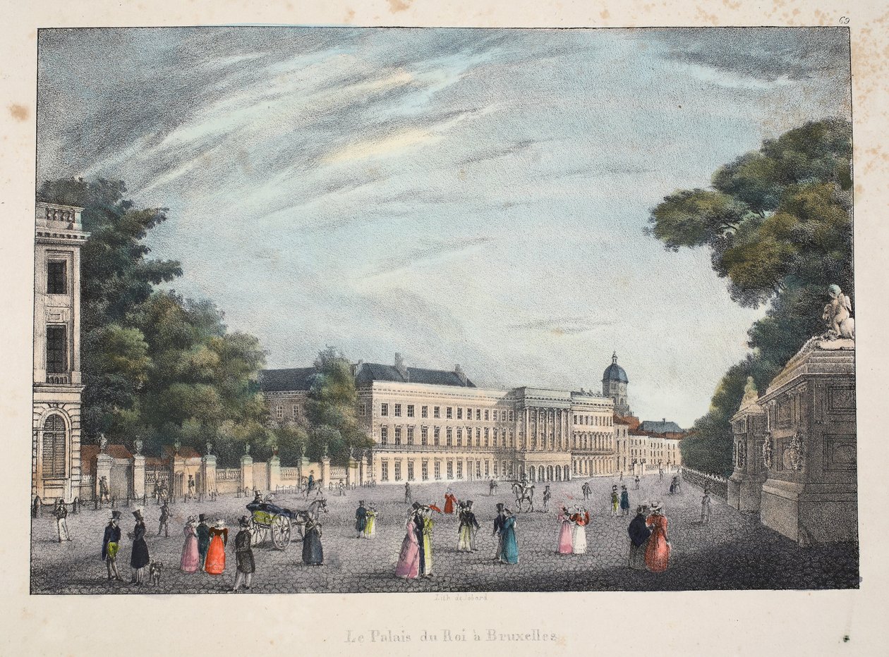 Kuninkaan palatsi Brysselissä, noin 1895 (valokuva) tekijältä Belgian School
