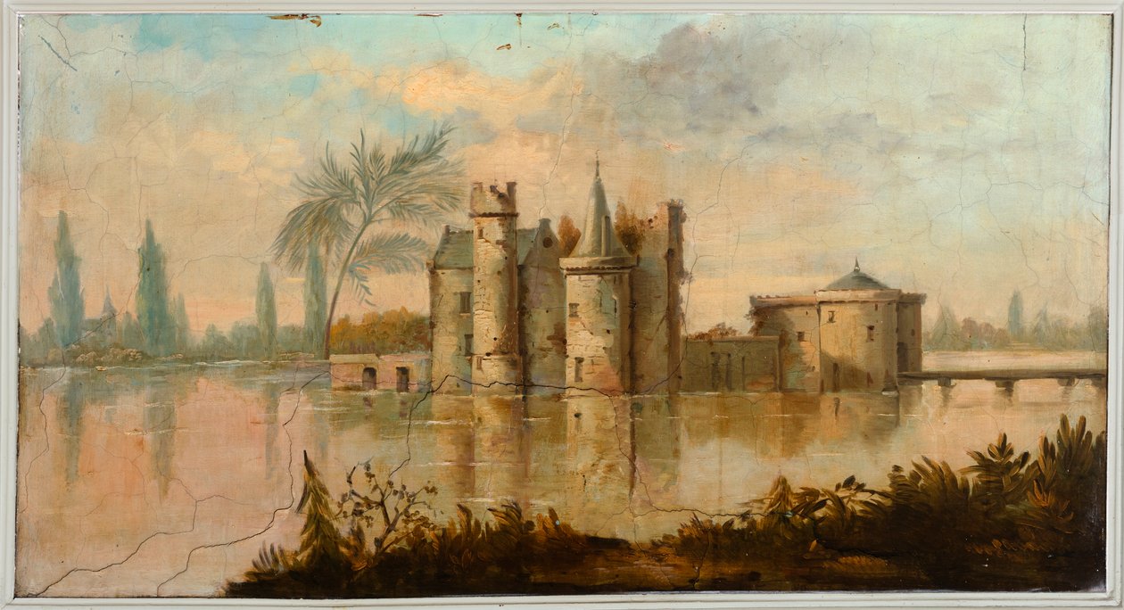 Segundo quarto dos fundos, sala de reuniões, murais com cenas rurais em estilo clássico, provavelmente por volta de 1810, cena 4 finlandesa tekijältä Belgian School