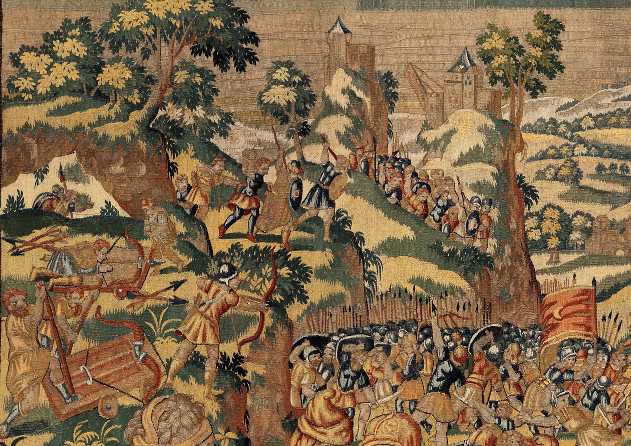 Tarina Cyrus II Suuresta, n. 1590 (kuvakudos) tekijältä Belgian School