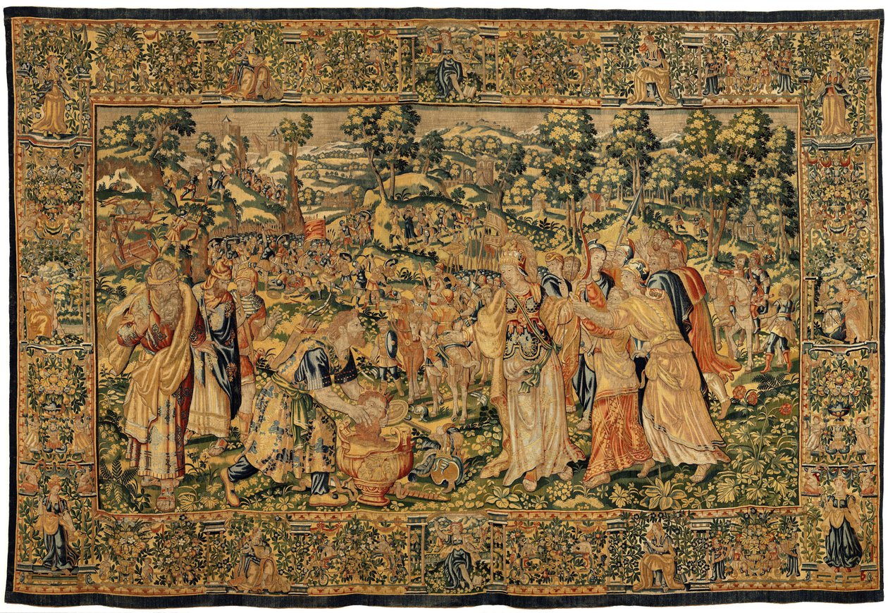 Tarina Cyrus II Suuresta, n. 1590 (kuvakudos) tekijältä Belgian School