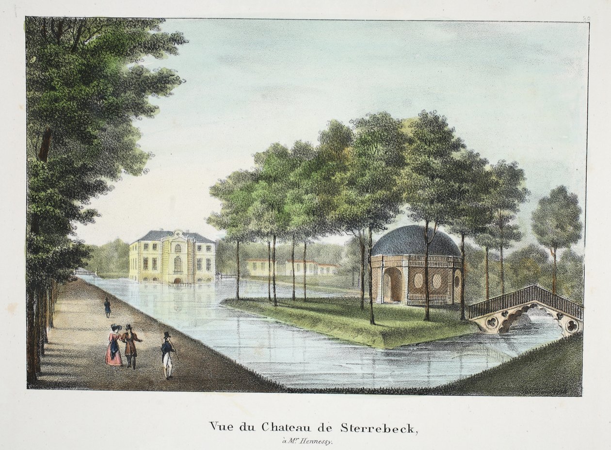 Näkymä Chateau de Sterrebeckille, n. 1895 (valokuva) tekijältä Belgian School
