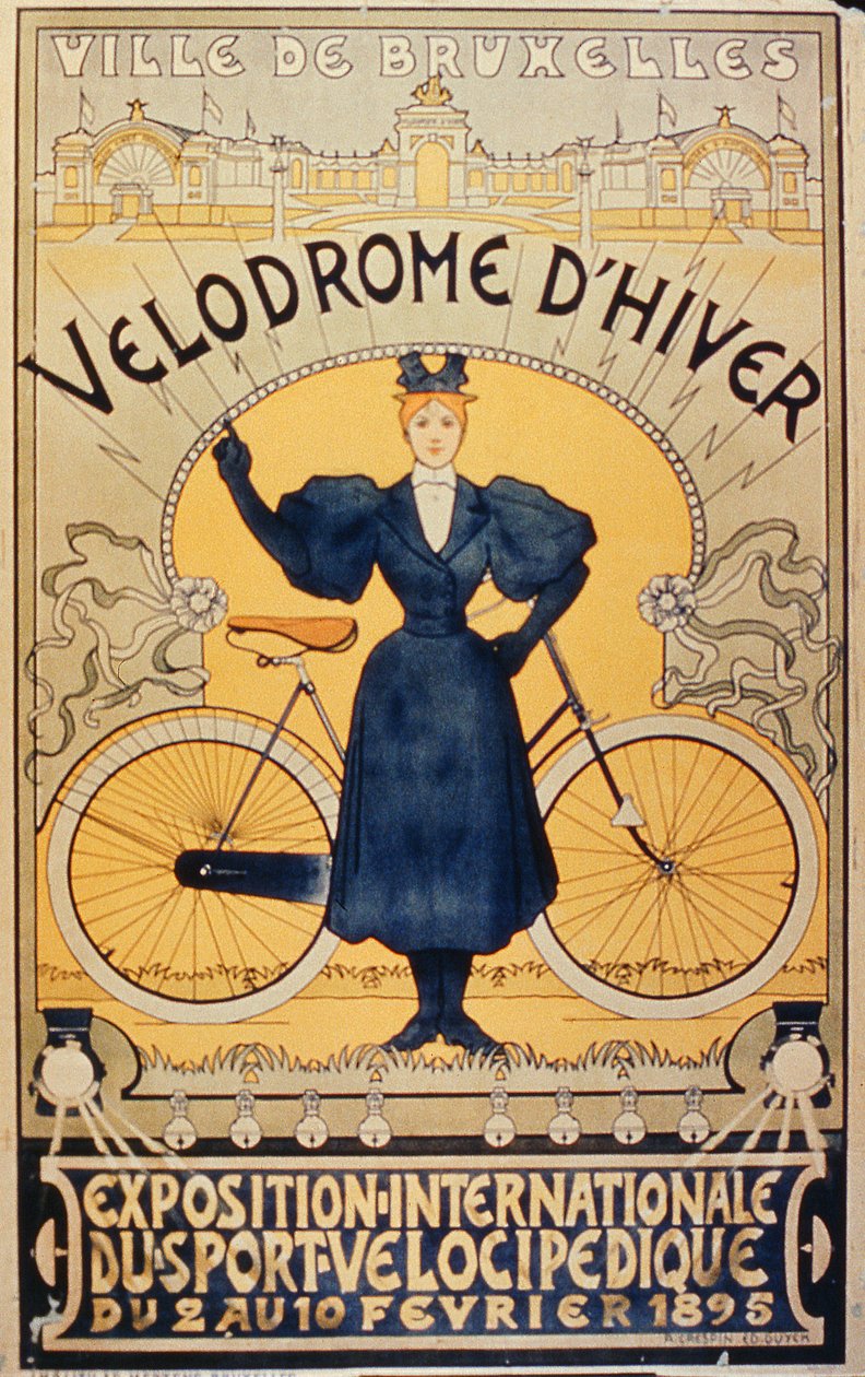 Talvipyöräilyrata, kansainvälinen Velocipede-urheilun näyttely Bryssel, 2.-10. helmikuuta 1895 tekijältä Belgian School