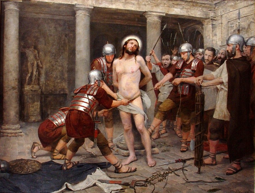 Portugalilaisten Kristuksen flagellaatio: LA flagelacion de Cristo tekijältä Belmiro de Almeida
