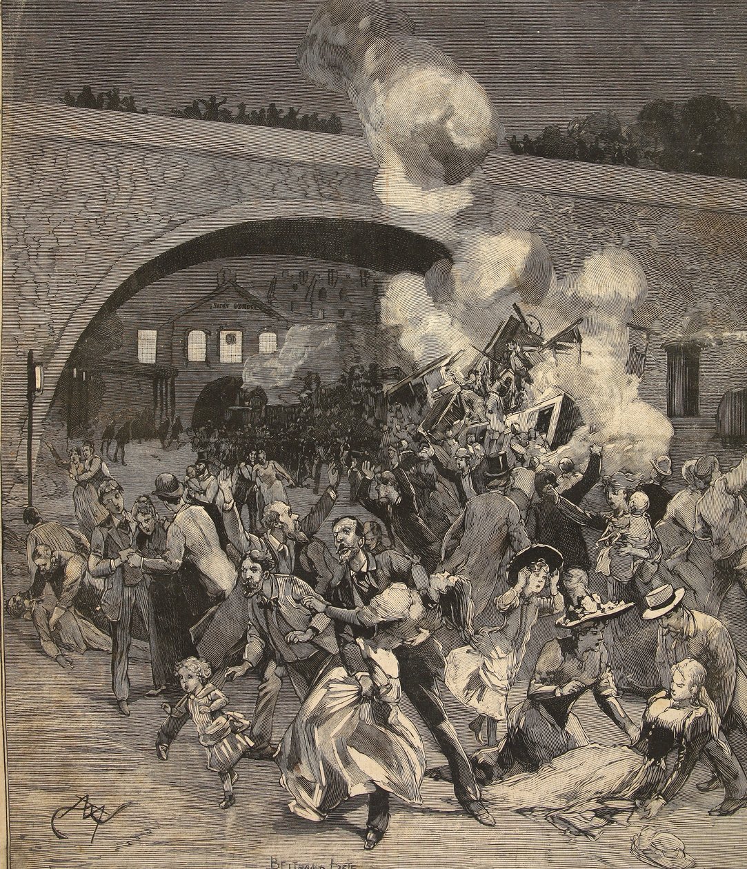 Saint-Manden junien törmäys, Le Petit Parisien, 2. elokuuta 1891 tekijältä Beltrand and Clair Guyot, E. Dete