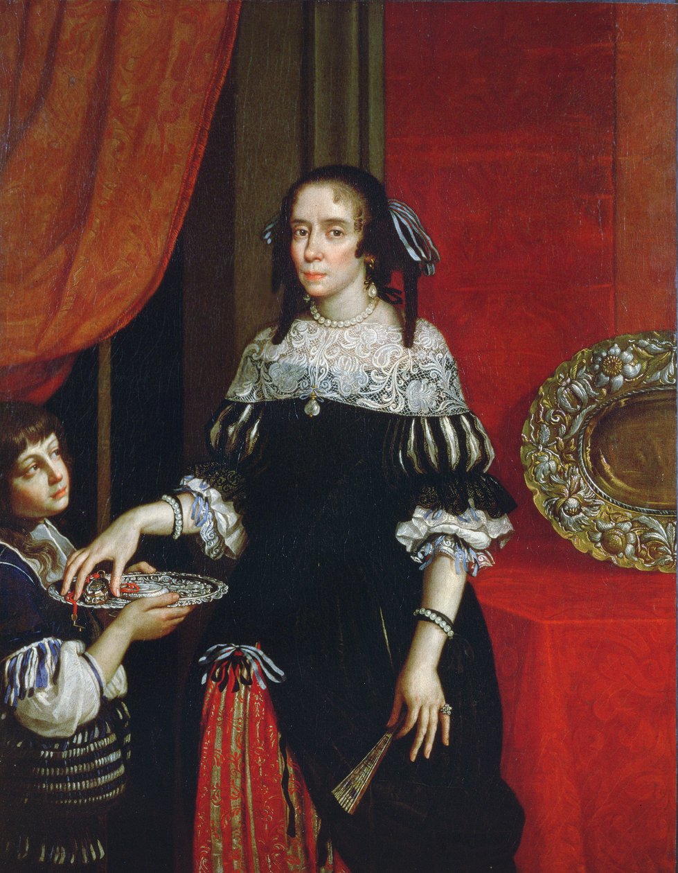 Kreivitär Gonzaga di Novellaran muotokuva, 1666 (pari 78357) tekijältä Cesare Gennari