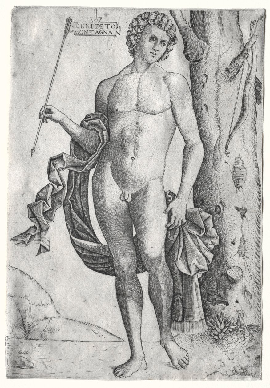 Mies nuolen kanssa, c. 1515. tekijältä Benedetto Montagna