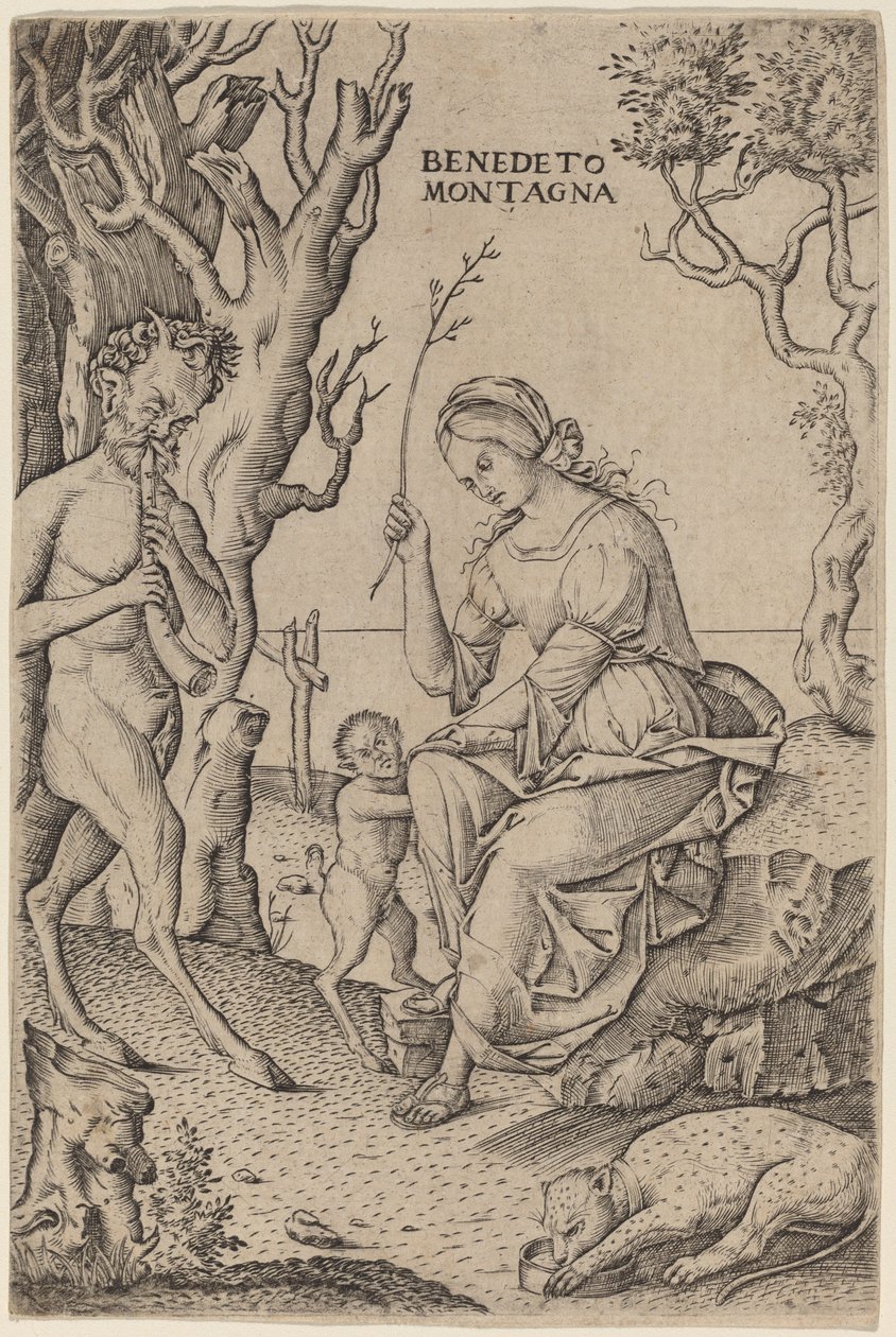Satyr perhe tekijältä Benedetto Montagna