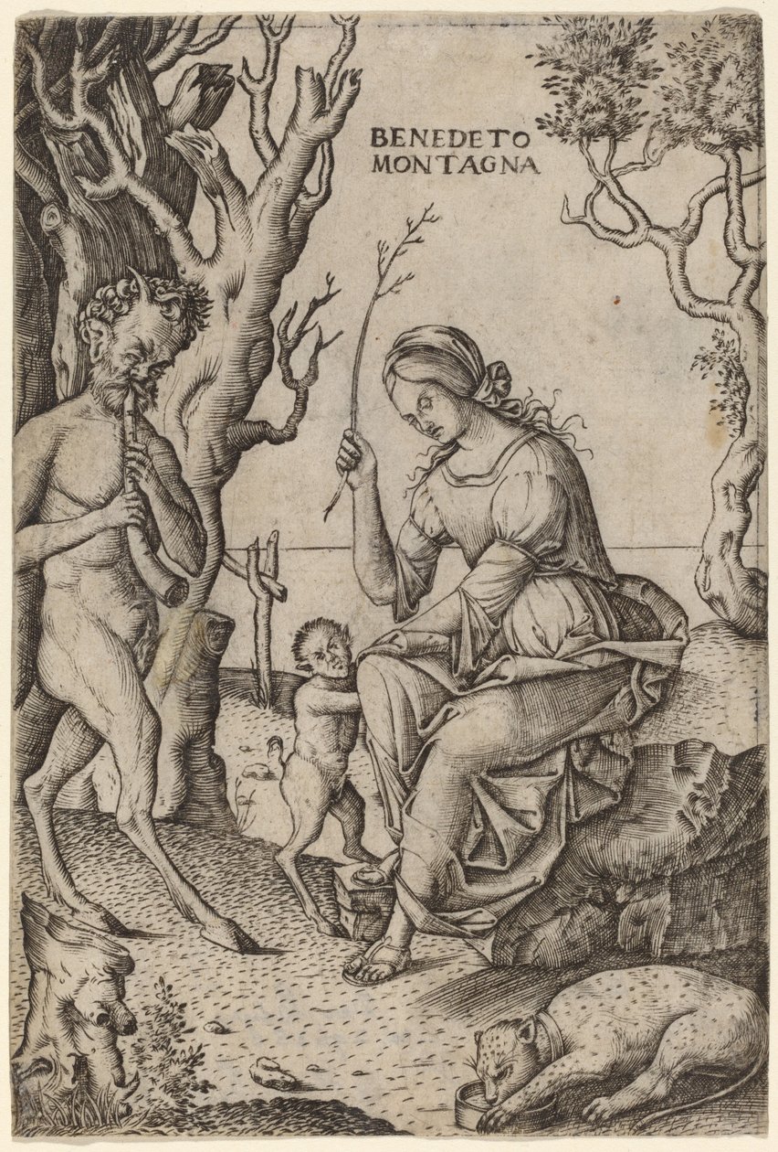 Satyr perhe tekijältä Benedetto Montagna