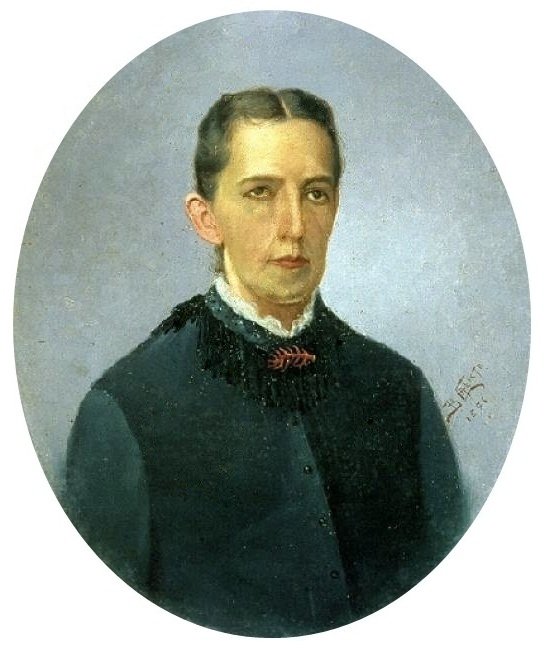Muotokuva Maria Luiza de Almeida Moraesista Naisen rintakuva maalatussa soikeassa kehyksessä Portugali: Retrato de Maria Luiza de Almeida Moraes Busto de Senhora Dentro de uma Moldura Oval Pintadan tekijältä Benedito Calixto