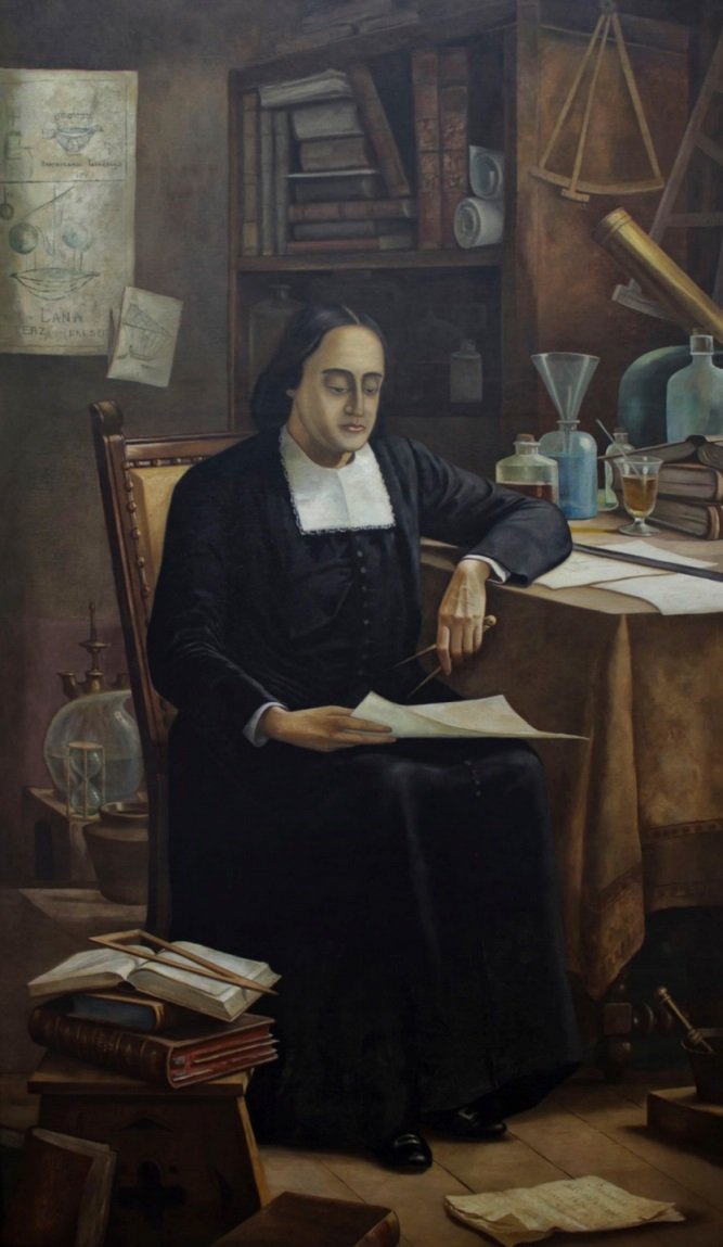 Retrato do Padre Bartolomeu de Gusmao tekijältä Benedito Calixto