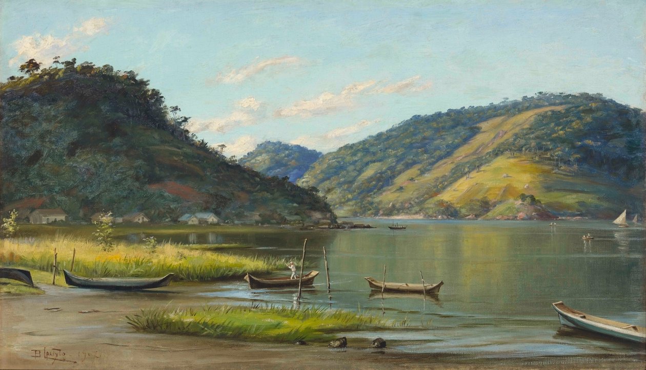 Benedito Calixto - Veneiden kanssa varustettu lahti, SP, 1907 tekijältä Benedito Calixto