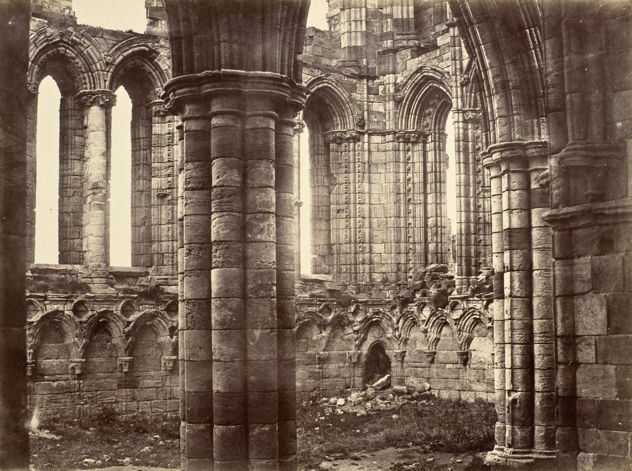 Whitby Abbey, Yorkshire, Pohjois -Transept tekijältä Benjamin Brecknell Turner