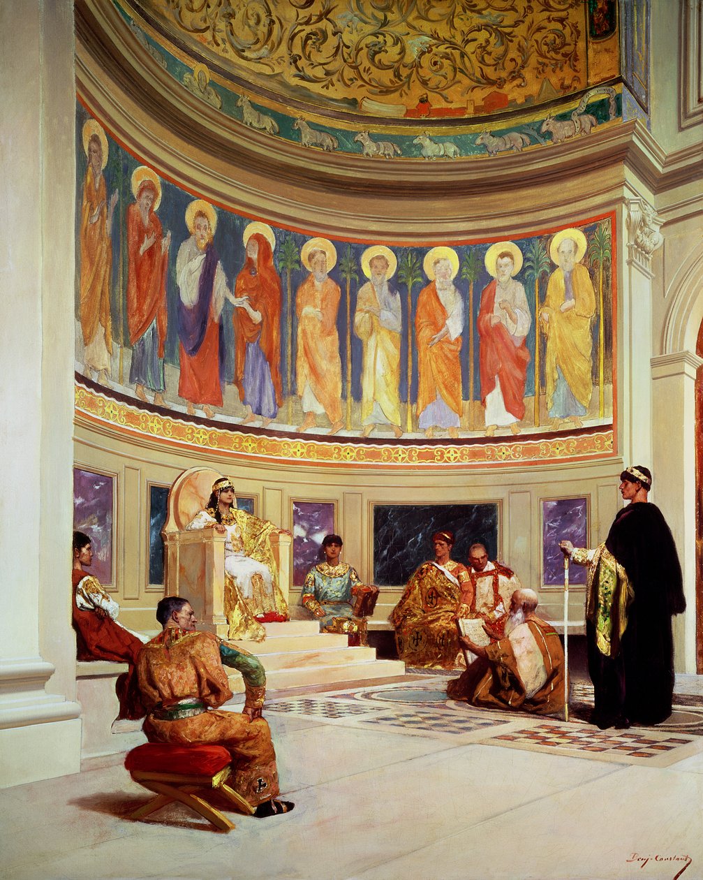 Pyhä Johannes Chrysostomos (n.347-407), keisarinna Eudoxian (k.404) karkoittama tekijältä Jean Joseph Benjamin Constant