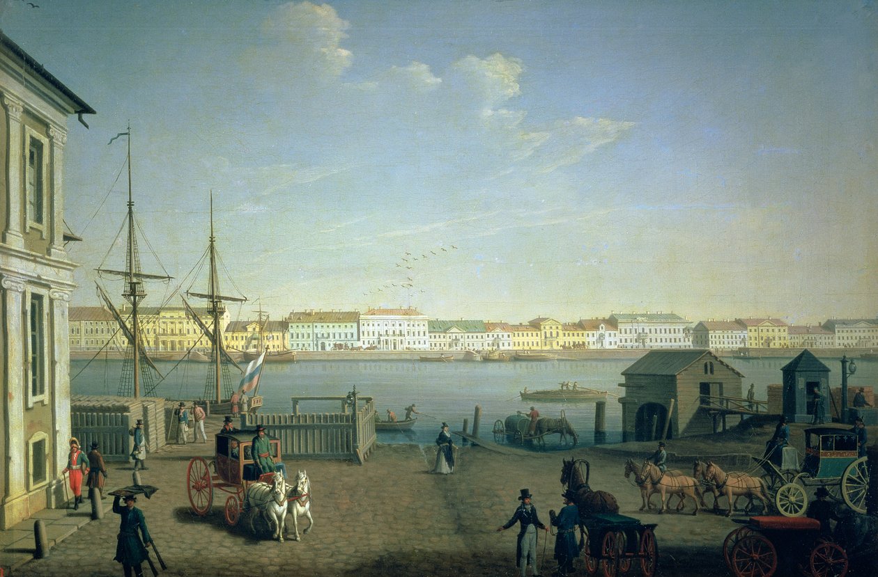 English Shore Street Pietarissa, 1790-luku tekijältä Benjamin Patersson