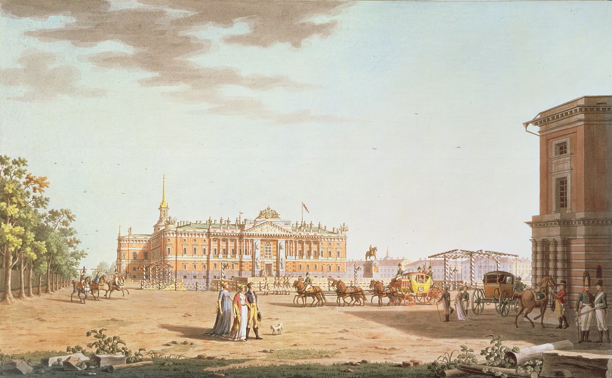 Pyhän Mikaelin linnan etujulkisivu, Pietari tekijältä Benjamin Patersson