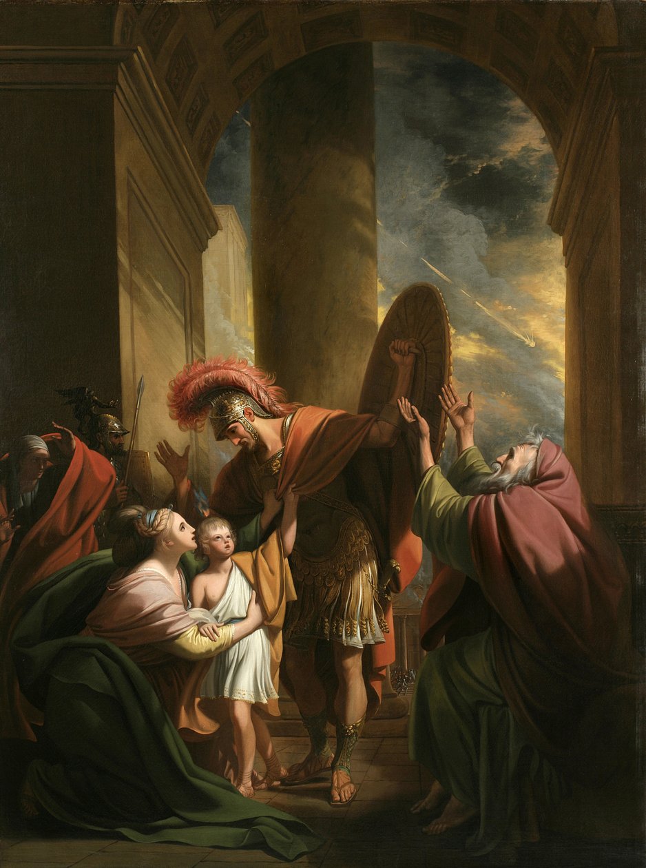 Aeneas ja Creusa, 1771 (öljy pellavalle) tekijältä Benjamin West