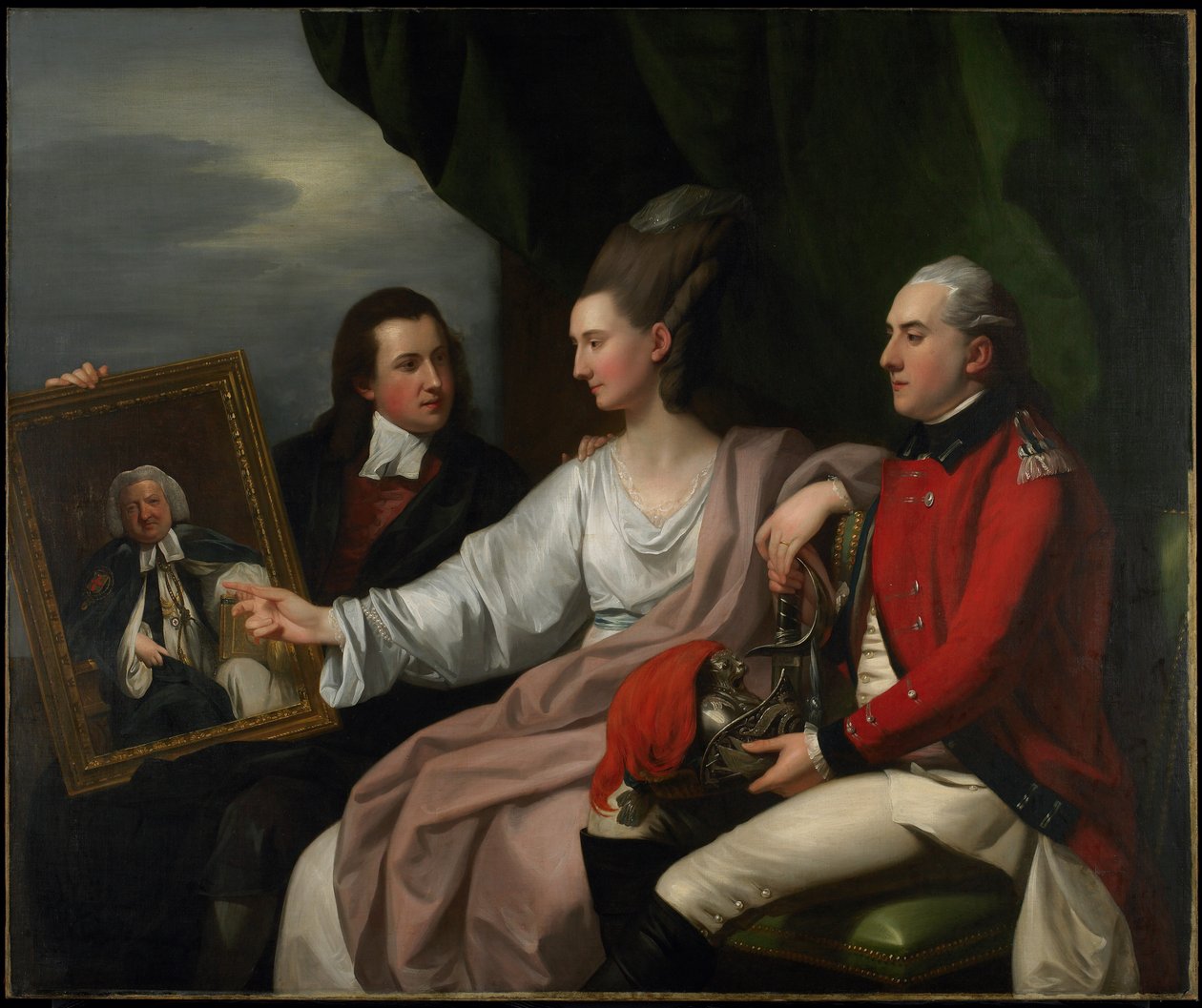Drummond-perheen muotokuvaryhmä, Peter Auriol Drummond, Mary Bridget Milnes Drummond) ja George William Drummond, 1776 tekijältä Benjamin West
