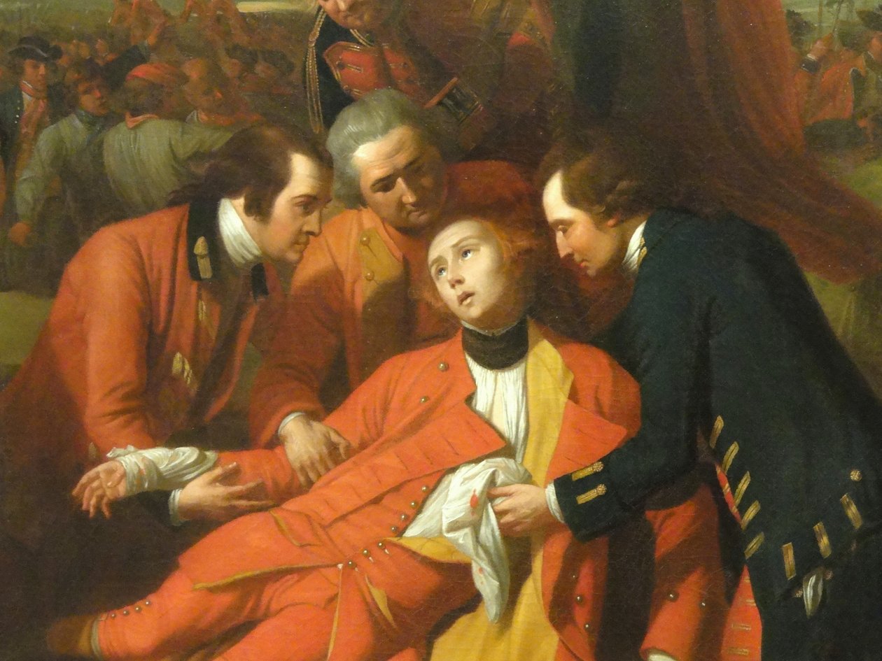 Kenraali Wolfen kuolema (yksityiskohta) tekijältä Benjamin West