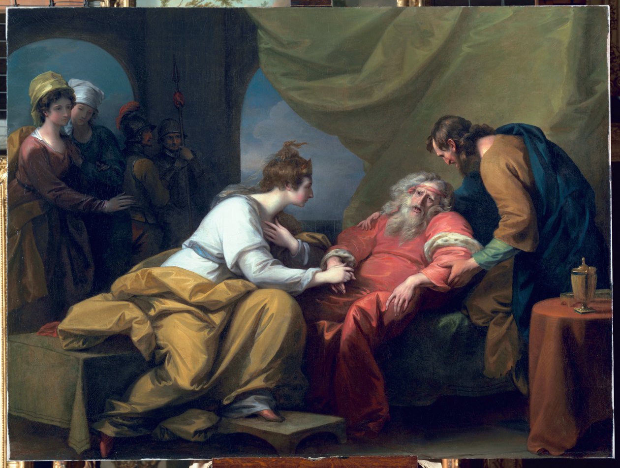Learin ja Cordelian tapaaminen, 1784 tekijältä Benjamin West