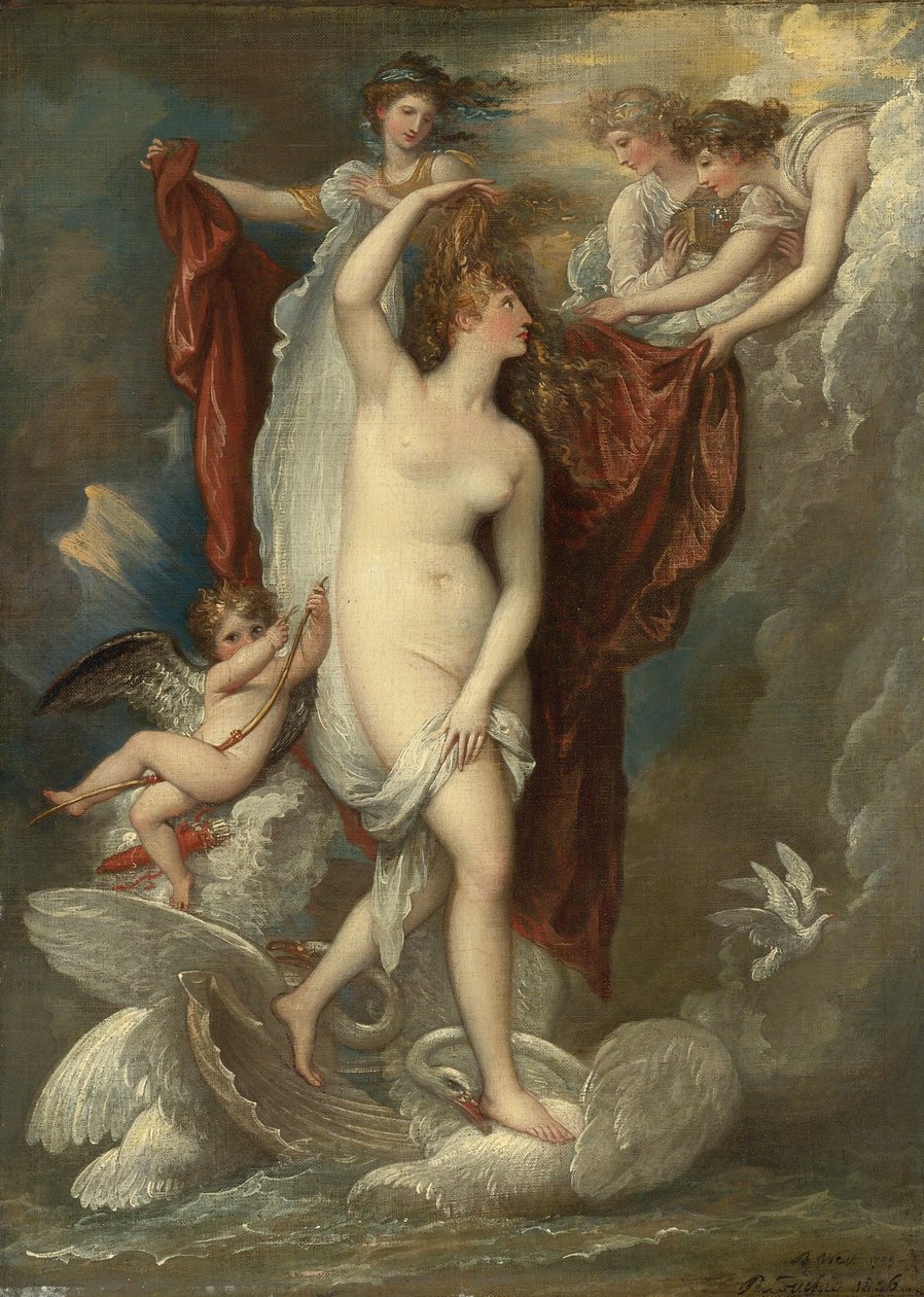 Venus syntymässään pukeutui kolmeen armoon tekijältä Benjamin West